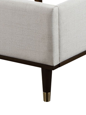 English Elm Carena Light Gray Fabric King Bed with Textured Upholstery, Sturdy Wood Legs & Modern Contrast Finish B2726S00095