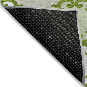 HomeRoots 9' Durable Lime Green and Ivory Trellis Area Rug - Versatile Indoor/Outdoor Design for Any Space 9' X 12' 592033