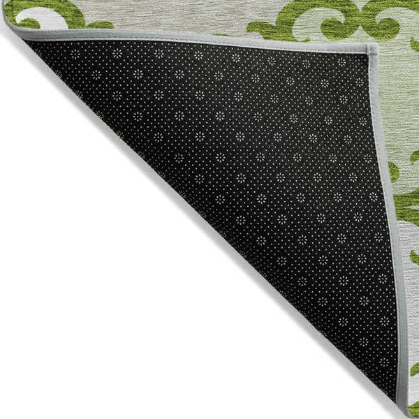 HomeRoots 9' Durable Lime Green and Ivory Trellis Area Rug - Versatile Indoor/Outdoor Design for Any Space 9' X 12' 592033