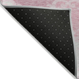 HomeRoots 9' Pink and Gray Trellis Area Rug - Durable, Machine-Washable, Indoor/Outdoor Solution for Any Space 9' X 12' 592045