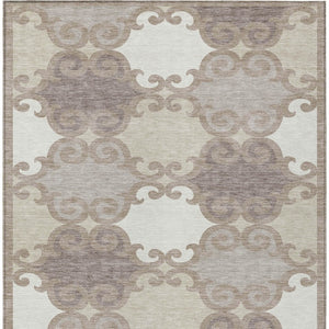 HomeRoots 5' Stylish Trellis Washable Area Rug for Indoor and Outdoor Spaces – Durable, Easy-Care Design! 5' X 8' 592054