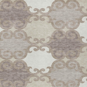HomeRoots 5' Stylish Trellis Washable Area Rug for Indoor and Outdoor Spaces – Durable, Easy-Care Design! 5' X 8' 592054