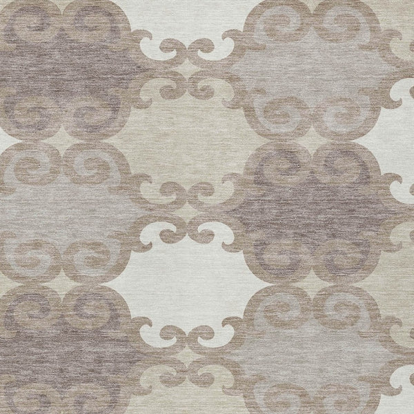 HomeRoots 5' Stylish Trellis Washable Area Rug for Indoor and Outdoor Spaces – Durable, Easy-Care Design! 5' X 8' 592054