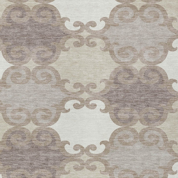 HomeRoots 5' Stylish Trellis Washable Area Rug for Indoor and Outdoor Spaces – Durable, Easy-Care Design! 8' X 10' 592056
