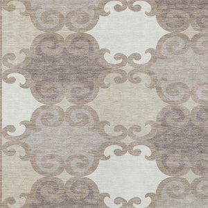 HomeRoots 5' Stylish Trellis Washable Area Rug for Indoor and Outdoor Spaces – Durable, Easy-Care Design! 10' X 14' 592058