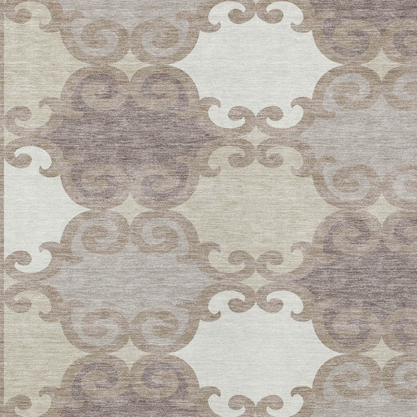 HomeRoots 5' Stylish Trellis Washable Area Rug for Indoor and Outdoor Spaces – Durable, Easy-Care Design! 10' X 14' 592058