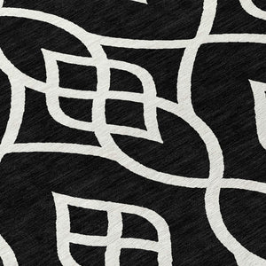 Homeroots 3' Artichoke Green And Ivory Trellis Washable Rug For Indoor Outdoor Spaces - Durable And Stylish! 8' Round Polyester 592079