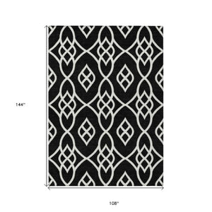 Homeroots 3' Artichoke Green And Ivory Trellis Washable Rug For Indoor Outdoor Spaces - Durable And Stylish! 9' X 12' Polyester 592081