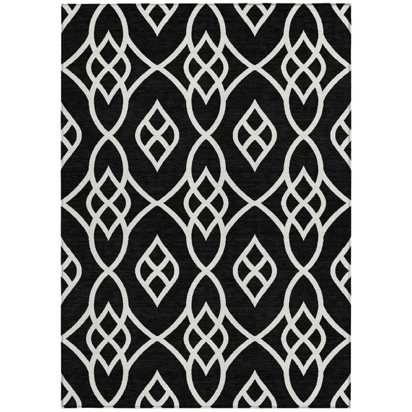 Homeroots 3' Artichoke Green And Ivory Trellis Washable Rug For Indoor Outdoor Spaces - Durable And Stylish! 10' X 14' Polyester 592082