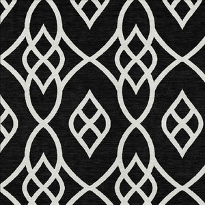 Homeroots 3' Artichoke Green And Ivory Trellis Washable Rug For Indoor Outdoor Spaces - Durable And Stylish! 10' X 14' Polyester 592082