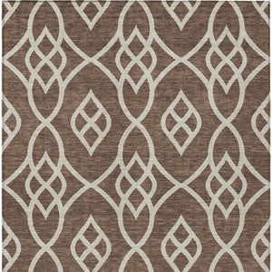 Homeroots 3' Artichoke Green And Ivory Trellis Washable Rug For Indoor Outdoor Spaces - Durable And Stylish! 10' X 14' Polyester 592088