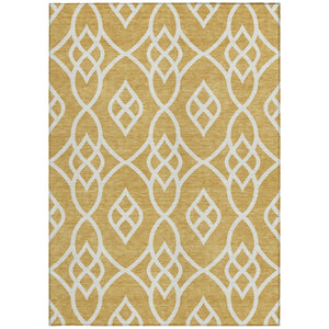 Homeroots 3' Artichoke Green And Ivory Trellis Washable Rug For Indoor Outdoor Spaces - Durable And Stylish! 5' X 8' Polyester 592090