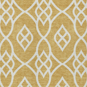 Homeroots 3' Artichoke Green And Ivory Trellis Washable Rug For Indoor Outdoor Spaces - Durable And Stylish! 5' X 8' Polyester 592090