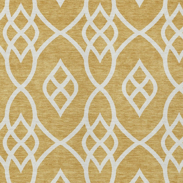 Homeroots 3' Artichoke Green And Ivory Trellis Washable Rug For Indoor Outdoor Spaces - Durable And Stylish! 8' X 10' Polyester 592092