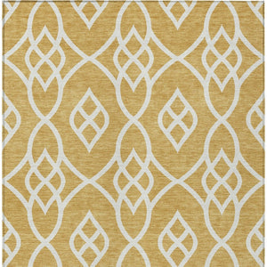 Homeroots 3' Artichoke Green And Ivory Trellis Washable Rug For Indoor Outdoor Spaces - Durable And Stylish! 9' X 12' Polyester 592093