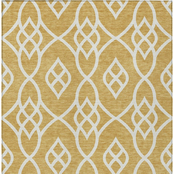Homeroots 3' Artichoke Green And Ivory Trellis Washable Rug For Indoor Outdoor Spaces - Durable And Stylish! 9' X 12' Polyester 592093