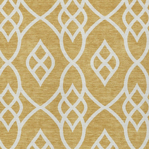 Homeroots 3' Artichoke Green And Ivory Trellis Washable Rug For Indoor Outdoor Spaces - Durable And Stylish! 9' X 12' Polyester 592093