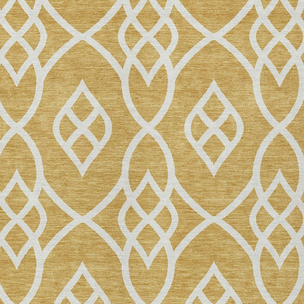 Homeroots 3' Artichoke Green And Ivory Trellis Washable Rug For Indoor Outdoor Spaces - Durable And Stylish! 9' X 12' Polyester 592093