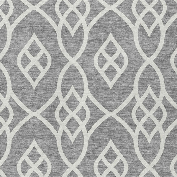 Homeroots 3' Artichoke Green And Ivory Trellis Washable Rug For Indoor Outdoor Spaces - Durable And Stylish! 8' X 10' Polyester 592098