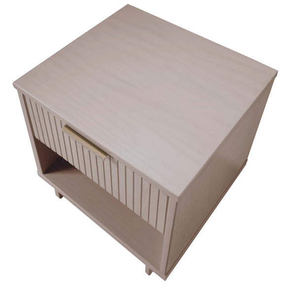 English Elm Granville 18" Nightstand In Light Gray – Modern Glam Solid Wood Design With Stylish Storage Solution B365P398152