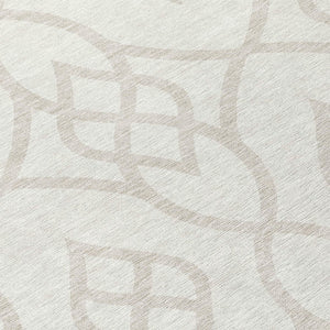 Homeroots 3' Artichoke Green And Ivory Trellis Washable Rug For Indoor Outdoor Spaces - Durable And Stylish! 8' Round Polyester 592103