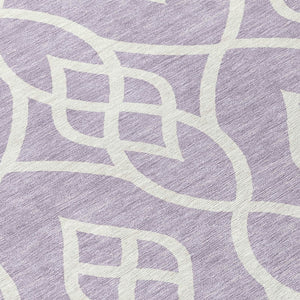 Homeroots 3' Artichoke Green And Ivory Trellis Washable Rug For Indoor Outdoor Spaces - Durable And Stylish! 8' Round Polyester 592109