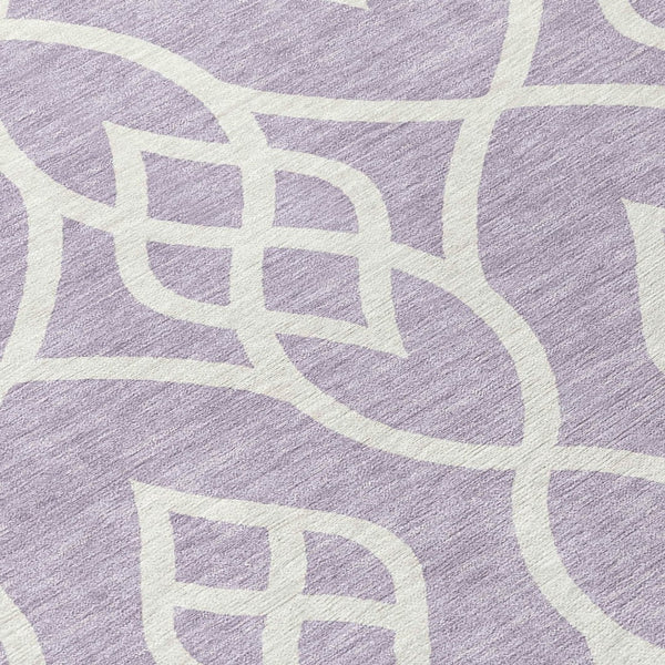 Homeroots 3' Artichoke Green And Ivory Trellis Washable Rug For Indoor Outdoor Spaces - Durable And Stylish! 8' Round Polyester 592109