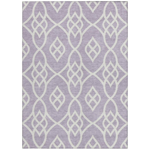 Homeroots 3' Artichoke Green And Ivory Trellis Washable Rug For Indoor Outdoor Spaces - Durable And Stylish! 9' X 12' Polyester 592111