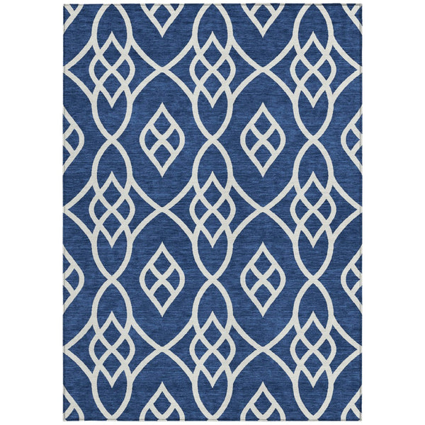 Homeroots 3' Artichoke Green And Ivory Trellis Washable Rug For Indoor Outdoor Spaces - Durable And Stylish! 3' X 5' Polyester 592113