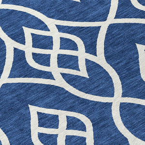 Homeroots 3' Artichoke Green And Ivory Trellis Washable Rug For Indoor Outdoor Spaces - Durable And Stylish! 8' Round Polyester 592115