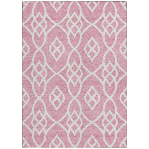 Homeroots 3' Artichoke Green And Ivory Trellis Washable Rug For Indoor Outdoor Spaces - Durable And Stylish! 10' X 14' Polyester 592130