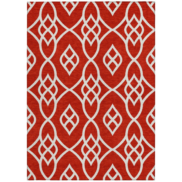 Homeroots 3' Artichoke Green And Ivory Trellis Washable Rug For Indoor Outdoor Spaces - Durable And Stylish! 3' X 5' Polyester 592131