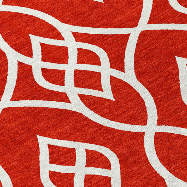 Homeroots 3' Artichoke Green And Ivory Trellis Washable Rug For Indoor Outdoor Spaces - Durable And Stylish! 8' Round Polyester 592133