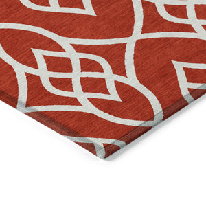 Homeroots 3' Artichoke Green And Ivory Trellis Washable Rug For Indoor Outdoor Spaces - Durable And Stylish! 8' X 10' Polyester 592134