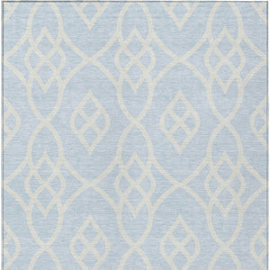 Homeroots 3' Artichoke Green And Ivory Trellis Washable Rug For Indoor Outdoor Spaces - Durable And Stylish! 3' X 5' Polyester 592137