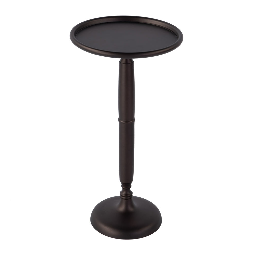 Butler Specialty Butler Alexi Round Metal Pedestal End Table - 12" Stylish & Lightweight Design For Modern Spaces Bronze Aluminum 5921392-butler