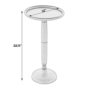Butler Specialty Butler Alexi Round Metal Pedestal End Table - 12" Stylish & Lightweight Design For Modern Spaces Bronze Aluminum 5921392-butler