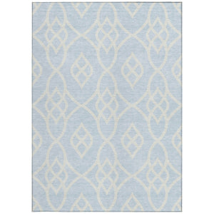 Homeroots 3' Artichoke Green And Ivory Trellis Washable Rug For Indoor Outdoor Spaces - Durable And Stylish! 10' X 14' Polyester 592142