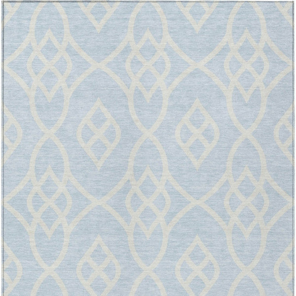 Homeroots 3' Artichoke Green And Ivory Trellis Washable Rug For Indoor Outdoor Spaces - Durable And Stylish! 10' X 14' Polyester 592142