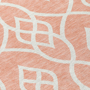 Homeroots 3' Artichoke Green And Ivory Trellis Washable Rug For Indoor Outdoor Spaces - Durable And Stylish! 8' Round Polyester 592145