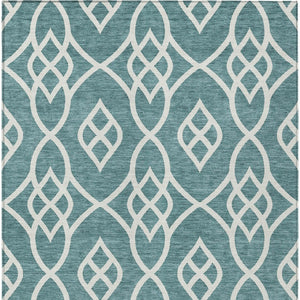 Homeroots 3' Artichoke Green And Ivory Trellis Washable Rug For Indoor Outdoor Spaces - Durable And Stylish! 10' X 14' Polyester 592154