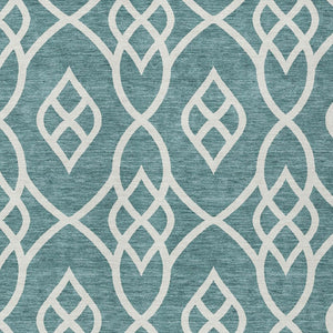 Homeroots 3' Artichoke Green And Ivory Trellis Washable Rug For Indoor Outdoor Spaces - Durable And Stylish! 10' X 14' Polyester 592154