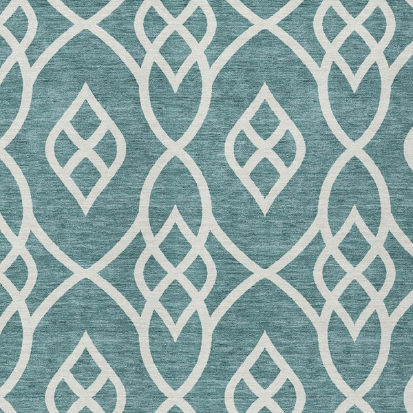 Homeroots 3' Artichoke Green And Ivory Trellis Washable Rug For Indoor Outdoor Spaces - Durable And Stylish! 10' X 14' Polyester 592154