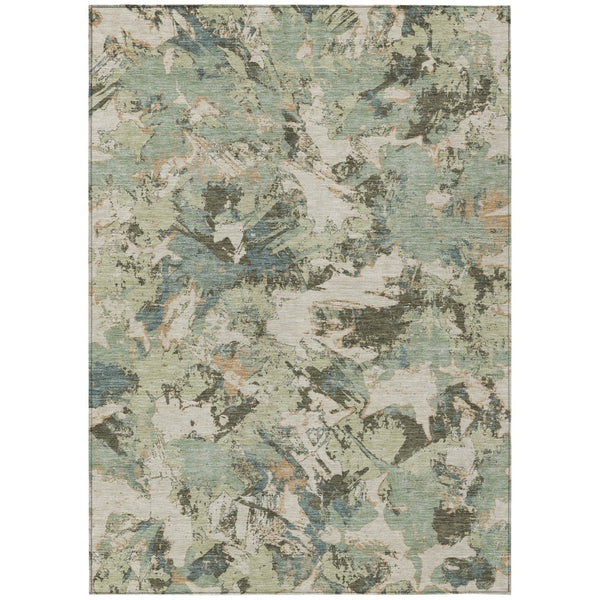 HomeRoots 5' Indoor Outdoor Floral Area Rug - Durable, Stain-Resistant Design for High-Traffic Spaces 10' X 14' 592160