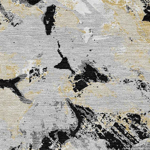 Homeroots 3' Beige Brown And Green Floral Washable Area Rug For Indoor And Outdoor Spaces, Durable Design 3' X 5' Polyester 592161