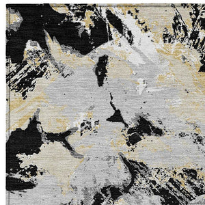 Homeroots 3' Beige Brown And Green Floral Washable Area Rug For Indoor And Outdoor Spaces, Durable Design 10' X 14' Polyester 592166