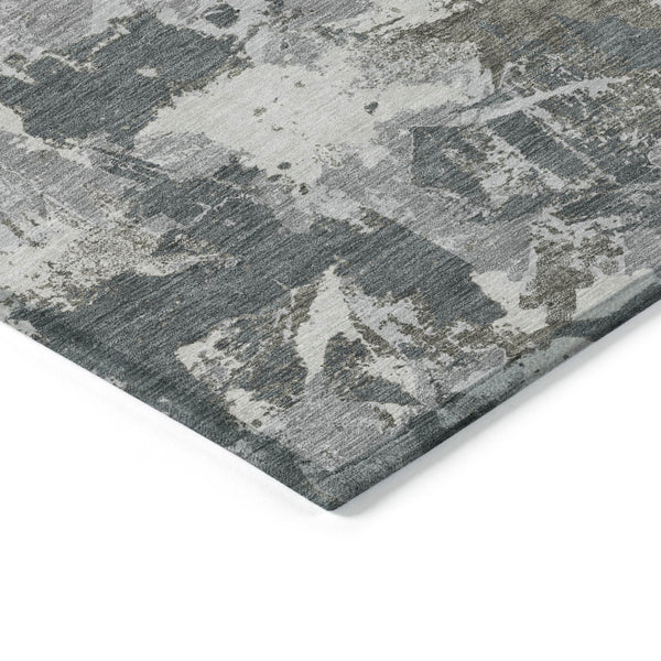 Homeroots 3' Beige Brown And Green Floral Washable Area Rug For Indoor And Outdoor Spaces, Durable Design 3' X 5' Polyester 592173