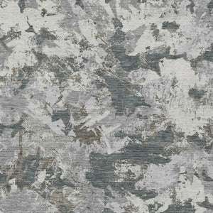 Homeroots 3' Beige Brown And Green Floral Washable Area Rug For Indoor And Outdoor Spaces, Durable Design 5' X 8' Polyester 592174