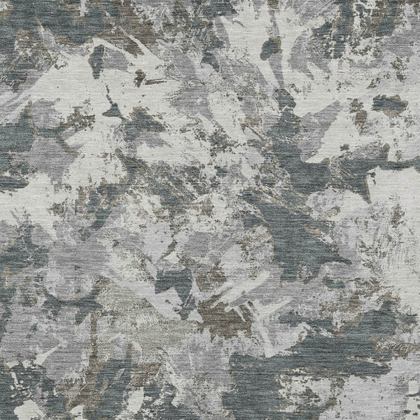 Homeroots 3' Beige Brown And Green Floral Washable Area Rug For Indoor And Outdoor Spaces, Durable Design 8' X 10' Polyester 592176