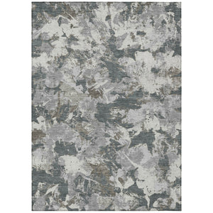 Homeroots 3' Beige Brown And Green Floral Washable Area Rug For Indoor And Outdoor Spaces, Durable Design 10' X 14' Polyester 592178